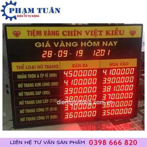 Bảng Điện Tử Giá Vàng