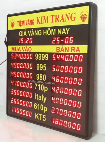 Bảng Điện Tử Giá Vàng