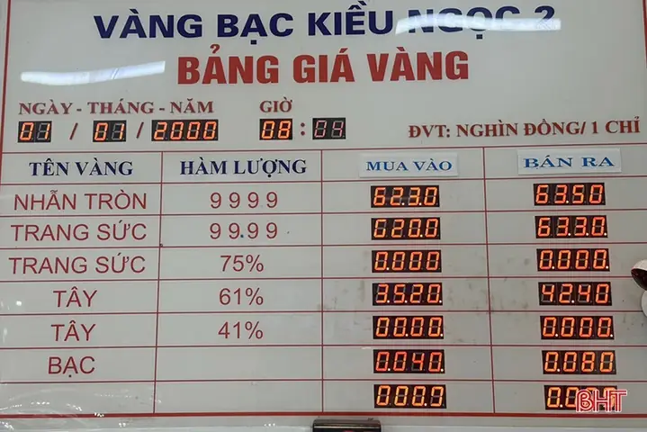 Giá Vàng 18k Ở Hà Tĩnh