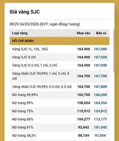 Giá Vàng 24 Cara Ngày Hôm Nay