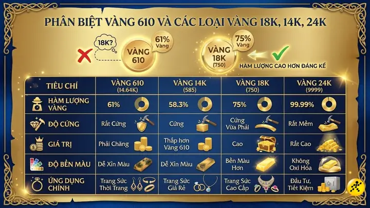 Giá Vàng 610 Là Vàng Gì