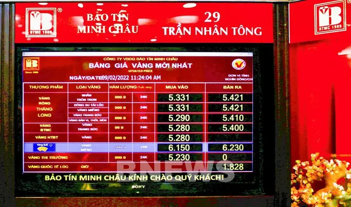 Giá Vàng 9999 Của Bảo Tín Minh Châu Giá Vàng 9999 Của Bảo Tín Minh Châu