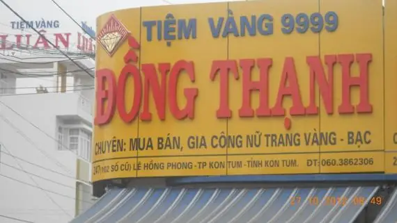 Giá Vàng Đồng Thạnh Kon Tum
