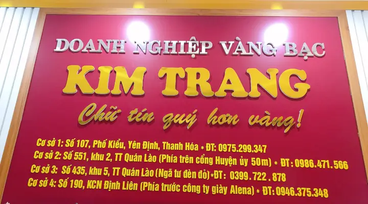Giá Vàng Kim Trang Yên Định