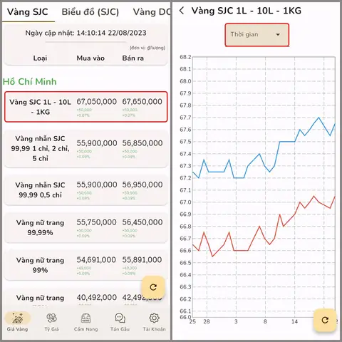 Giá Vàng Lên Hay Xuống