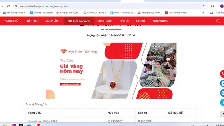 Trang Web Giá Vàng Thế Giới