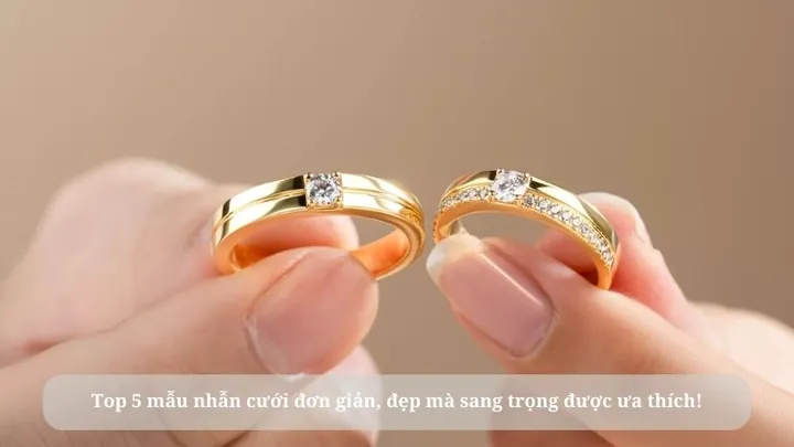 Các Mẫu Nhẫn Cưới Đơn Giản Mà Đẹp