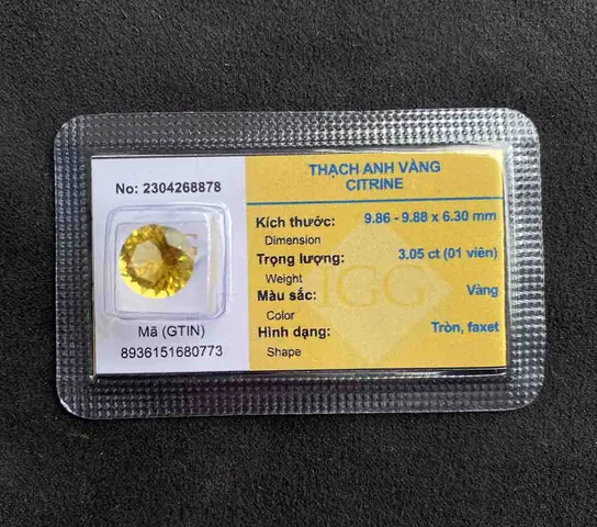 Đá Thạch Anh Vàng Làm Nhẫn