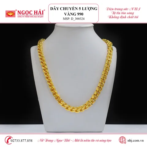 Dây Chuyền Vàng 24k Nữ 5 Chỉ