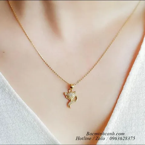 Dây Chuyền Vàng Mặt Đá Hồ Ly