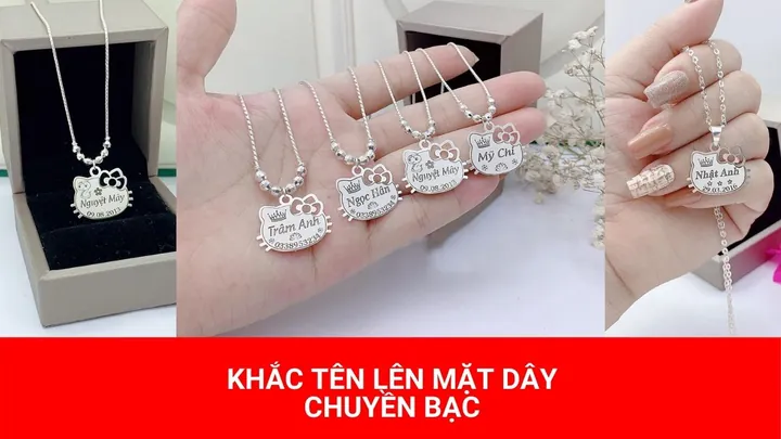 Khắc Tên Lên Mặt Dây Chuyền Vàng Khắc Tên Lên Mặt Dây Chuyền Vàng