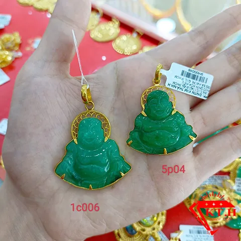 Mặt Dây Chuyền Di Lặc Cẩm Thạch