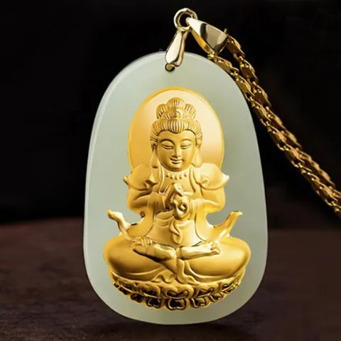 Mặt Dây Chuyền Như Lai Đại Nhật Bằng Vàng