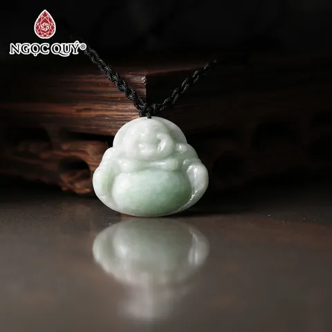 Mặt Dây Chuyền Phật Di Lặc Đá Cẩm Thạch