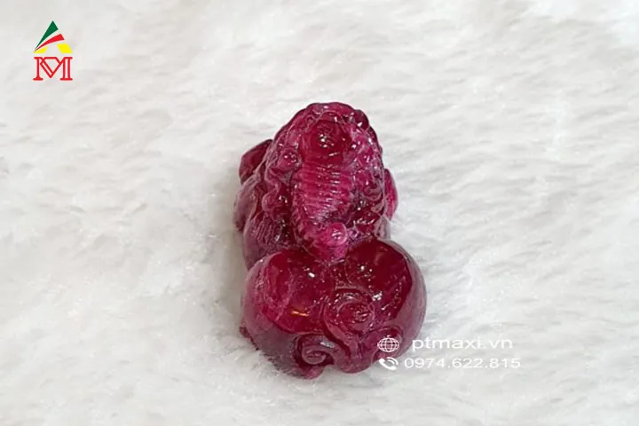 Mặt Dây Chuyền Tỳ Hưu Đá Ruby Đỏ Mặt Dây Chuyền Tỳ Hưu Đá Ruby Đỏ