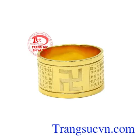 Nhẫn Bát Nhã Tâm Kinh Vàng 18k Tphcm