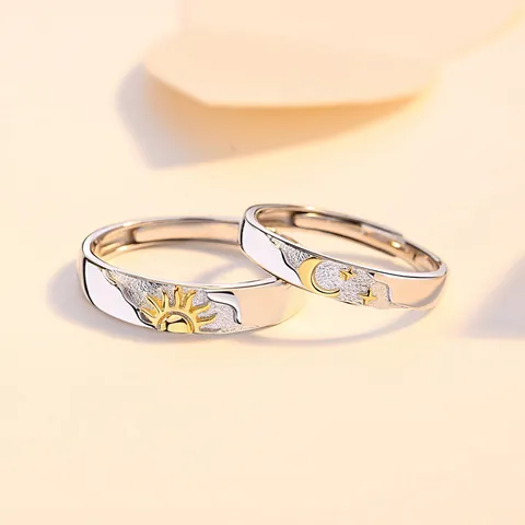 Nhẫn Cặp Mặt Trăng Mặt Trời