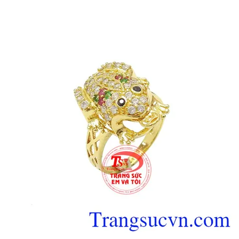 Nhẫn Cóc Ngậm Tiền Vàng 18k