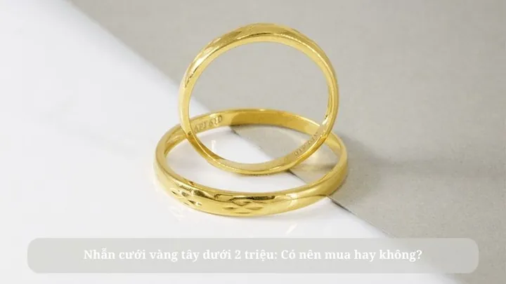 Nhẫn Cưới Vàng Tây Giá Dưới 2 Triệu