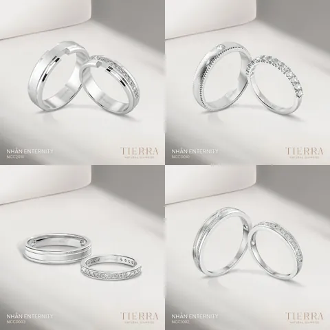 Nhẫn Cưới Vàng Trắng 18k Giá Bao Nhiêu