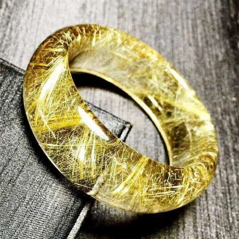 Nhẫn Đá Thạch Anh Tóc Vàng