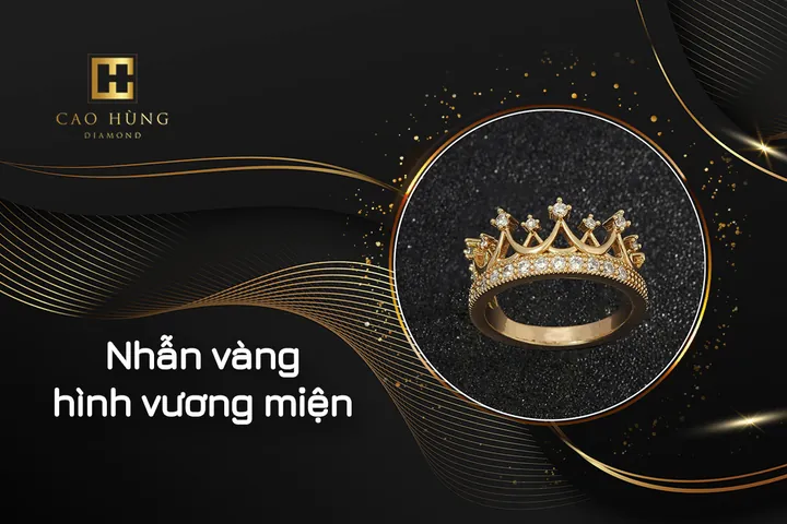 Nhẫn Vàng 18k Hình Vương Miện