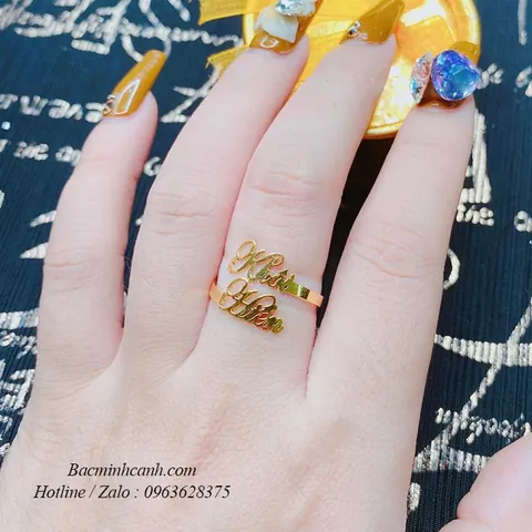 Nhẫn Vàng Khắc Tên Theo Yêu Cầu