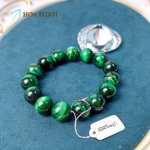 Vòng Tay Đá Mắt Hổ Màu Xanh