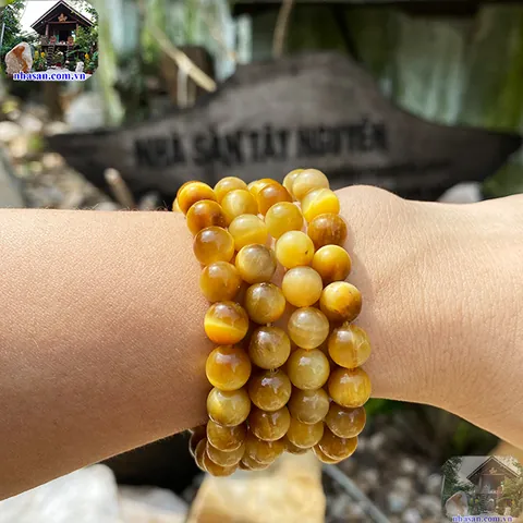 Vòng Tay Đá Mắt Hổ Vàng Tươi