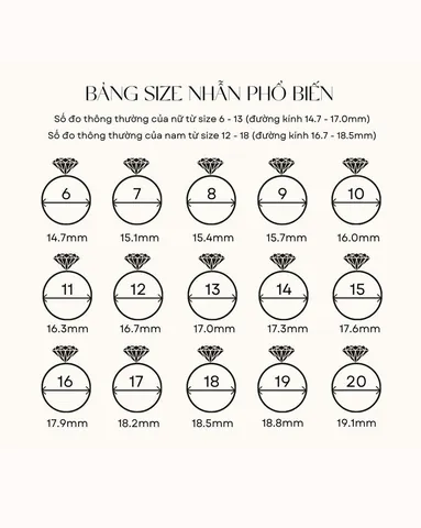 Cách Đo Size Nhẫn Bằng Chỉ Tại Nhà Chuẩn Xác Và Quy Đổi Kích Thước