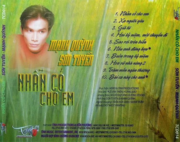 Nghe Và Tải Nhẫn Cỏ Cho Em 3 Mạnh Quỳnh: Lời Bài Hát, Hợp Âm Và Album