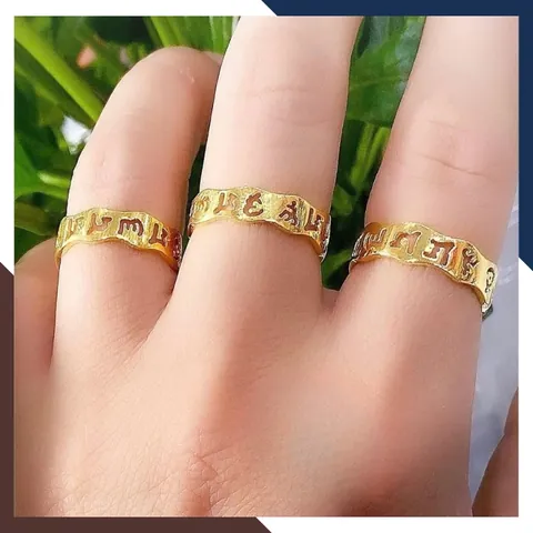 Hướng Dẫn Chọn Mua Nhẫn Lục Tự Đại Minh Chú Om Mani Padme Hum Cho Người Yêu Trang Sức Tâm Linh